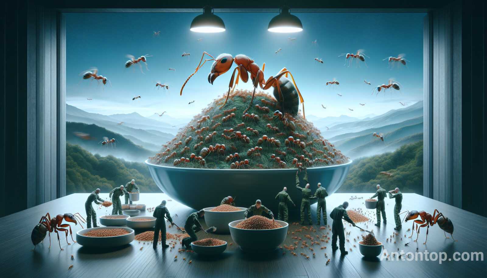 Illustration for section: Breeding these giant ants isn't without its challenges. Their large size and complex dietary needs r - giant breeding ants