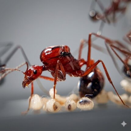 Aphaenogaster swammerdami worker — slim build adapted for woodland foraging long-legged ant from temperate Eurasia and North America, live colony at ANTonTOP