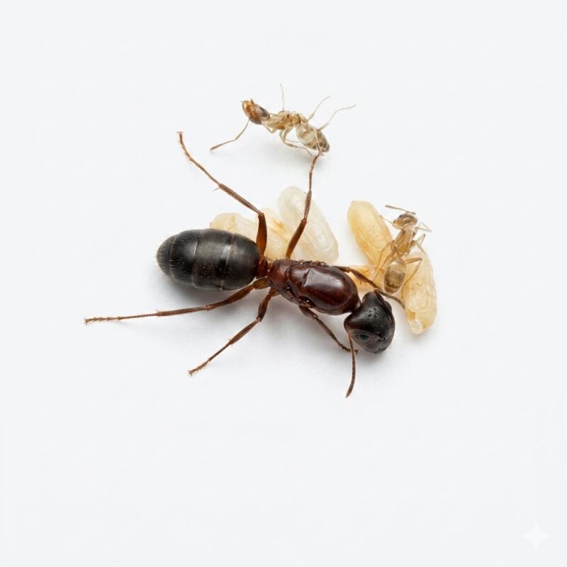 Camponotus albosparsus major worker — robust thorax and large heads carpenter ant found around the world, live colony at ANTonTOP