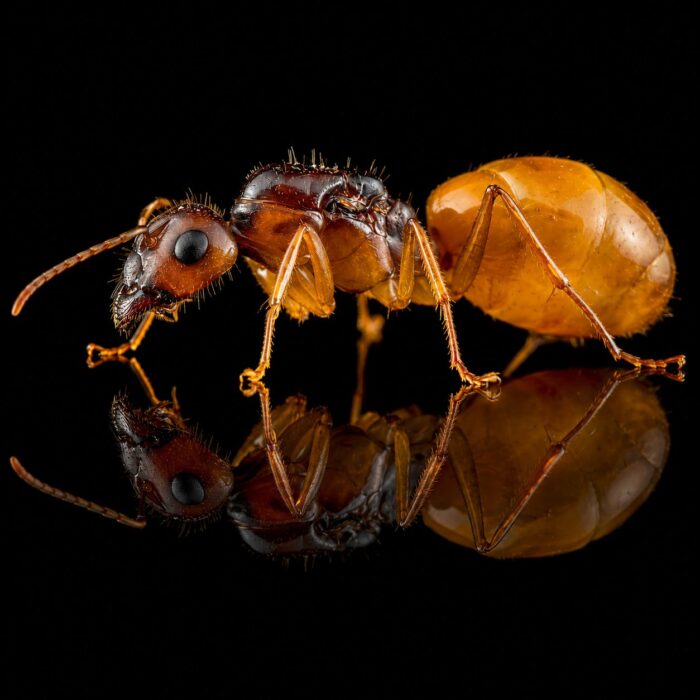 Camponotus fedtschenkoi reina con cría — colonia fundadora de hormiga carpintera distribuida por todo el mundo, hormigas vivas en venta