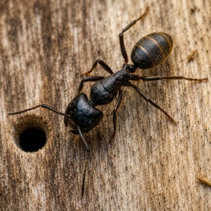 Camponotus saxatilis duża robotnica — krępy tułów i duże głowy mrówka stolarka występująca na całym świecie, żywa kolonia w ANTonTOP