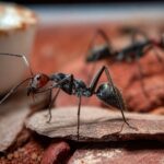 Camponotus singularis reina con cría — colonia fundadora de hormiga carpintera gigante vietnamita de Vietnam, hormigas vivas en venta