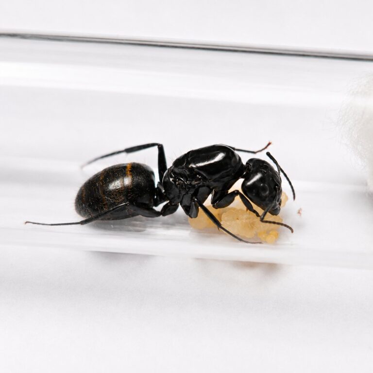Camponotus tonkinus reina con cría — colonia fundadora de hormiga carpintera de Tonkín de Vietnam, hormigas vivas en venta