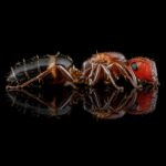Colobopsis truncata duża robotnica — żołnierze z dyskowatymi spłaszczonymi głowami mrówka z głową-drzwiami pantropikalna, żywa kolonia w ANTonTOP