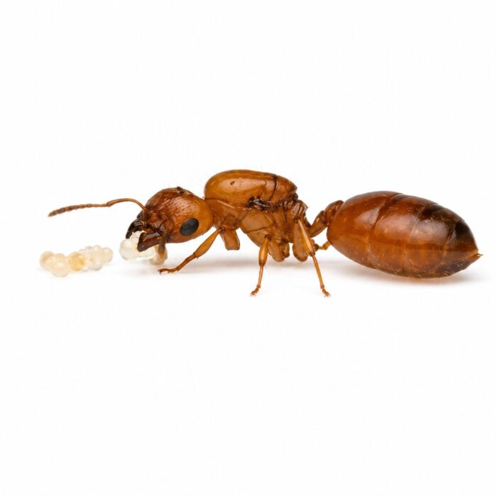 Crematogaster castanea worker — compact body with characteristic upturned abdomen acrobat ant found around the world, live colony at ANTonTOP