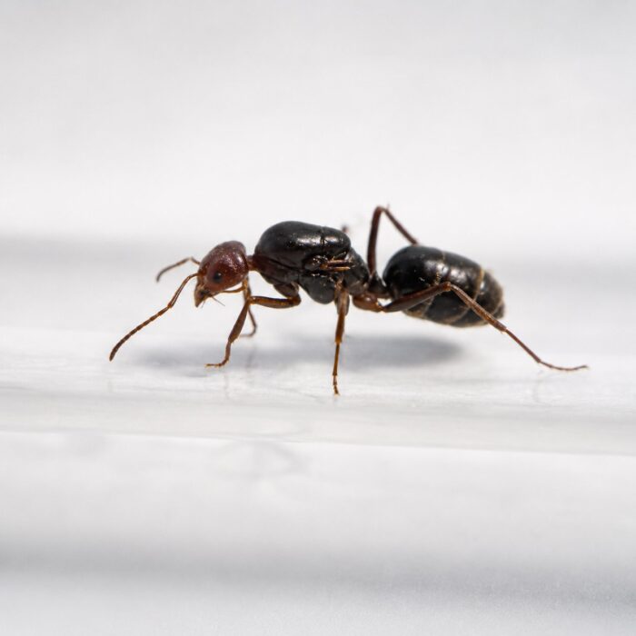 Dorymyrmex pogonius robotnica — mała ciemna dolichoderine mrówka stożkowa z obu Ameryk, żywa kolonia w ANTonTOP