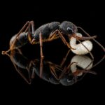 Harpegnathos venator reina con cría — colonia fundadora de hormiga saltadora del Sudeste Asiático, hormigas vivas en venta