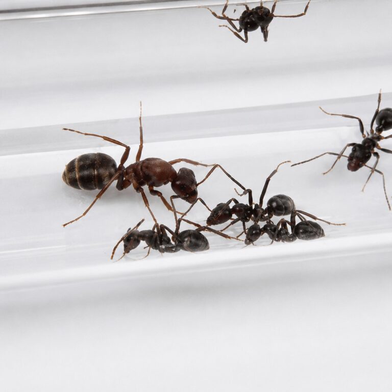 Iberoformica subrufa worker — red-and-black bicolour body Iberian wood ant from the Iberian Peninsula, live colony at ANTonTOP