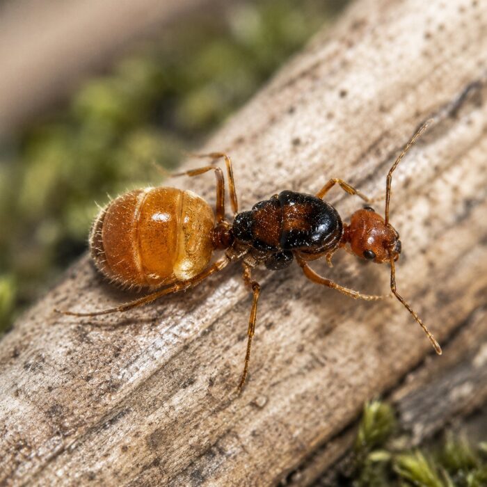 Myrmecocystus kennedyi major worker — workers with enlarged ambercoloured gasters honeypot ant from the North American deserts, live colony at ANTonTOP