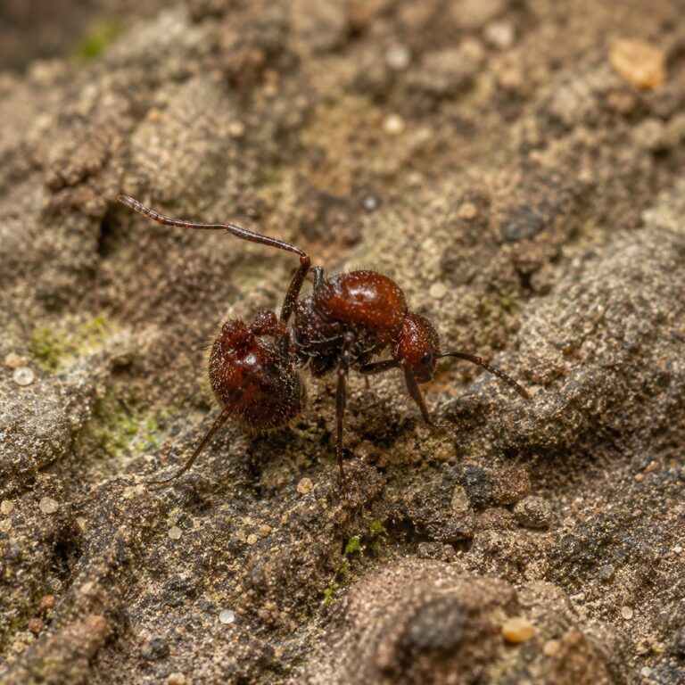 Myrmicaria natalensis robotnica — wyraźne oczy złożone mrówka długonosa z Afryki i Azji, żywa kolonia w ANTonTOP