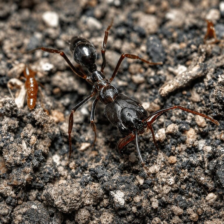 Odontomachus haematodus worker — reddish-brown red trap-jaw ant from the Neotropics, live colony at ANTonTOP