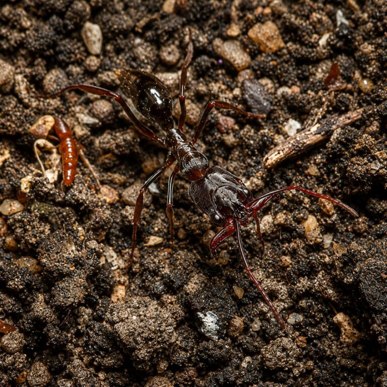 Odontomachus simillimus worker — elongated trap-jaw mandibles held wide open trap-jaw ant native to the pantropics, live colony at ANTonTOP
