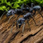 Paraponera clavata robotnica — matowa rdzawo-brązowa mrówka kula z Amazonki i Ameryki Środkowej, żywa kolonia w ANTonTOP
