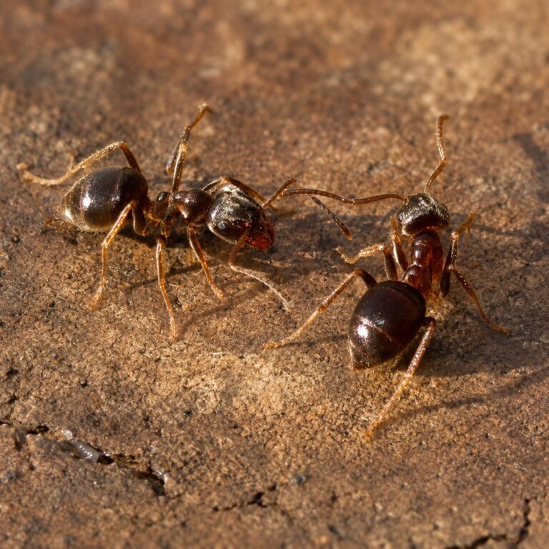 Lasius alienus worker — small dark or yellow workers common ant from the Holarctic, live colony at ANTonTOP