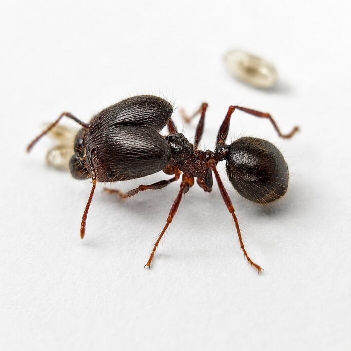 Pheidole dugasi reina con cría — colonia fundadora de hormiga cabezona pantropical, hormigas vivas en venta