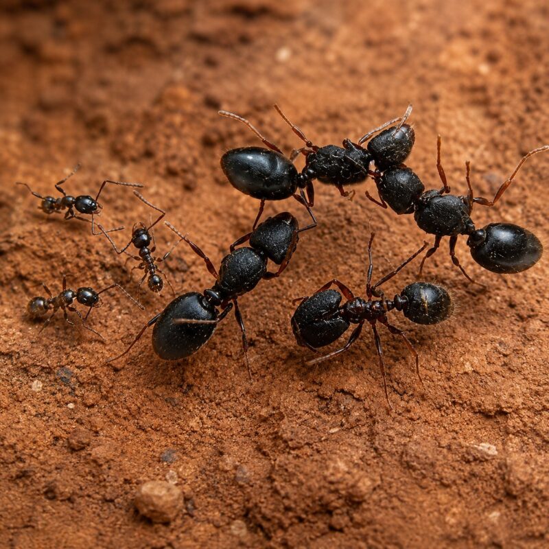 Pheidole longipes duża robotnica — nieproporcjonalnie duże głowy żołnierzy mrówka wielkogłowa pantropikalna, żywa kolonia w ANTonTOP