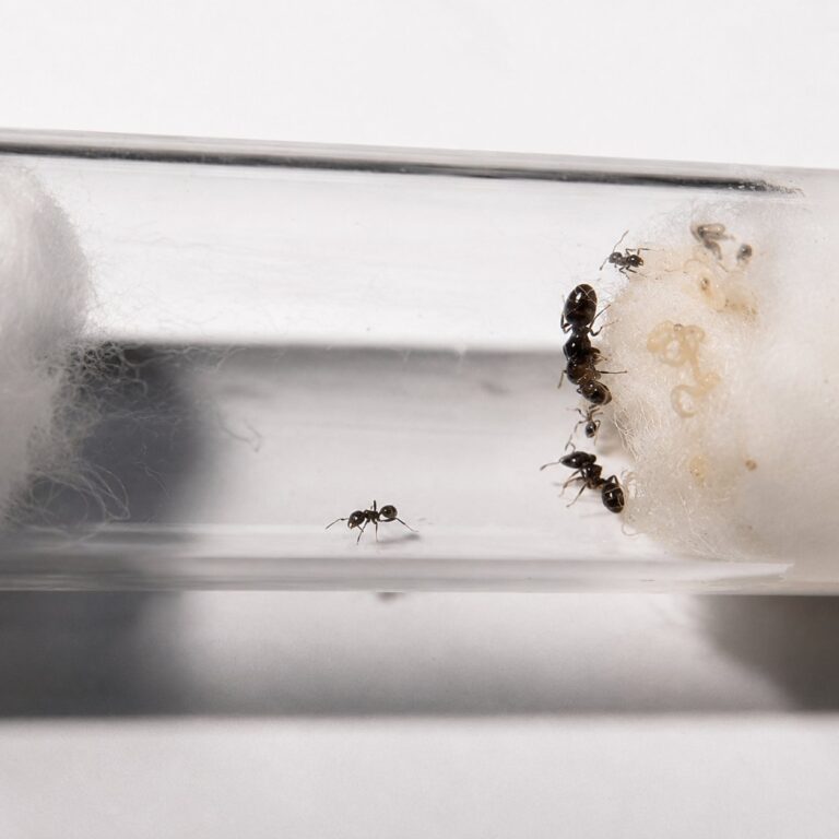 Pheidole pieli duża robotnica — nieproporcjonalnie duże głowy żołnierzy mrówka wielkogłowa pantropikalna, żywa kolonia w ANTonTOP