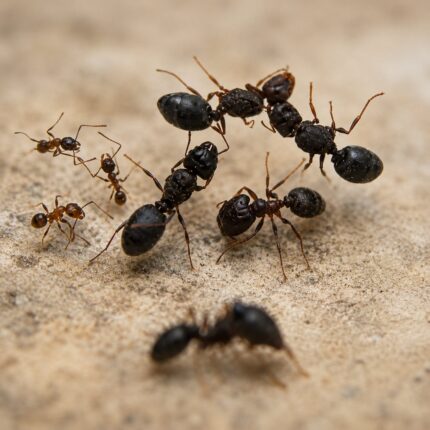 Pheidole protea major worker — oversized soldier heads big-headed ant native to the pantropics, live colony at ANTonTOP