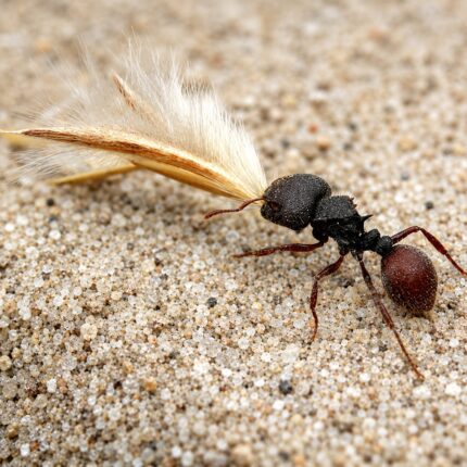 Pogonomyrmex rugosus major worker — reddish body with bearded chin and powerful mandibles harvester ant from American deserts, live colony at ANTonTOP
