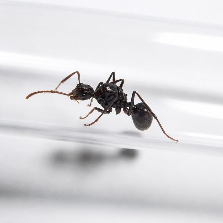 Polyrhachis arborea worker — shiny black or golden with thoracic spines spiny ant from the Old World tropics, live colony at ANTonTOP