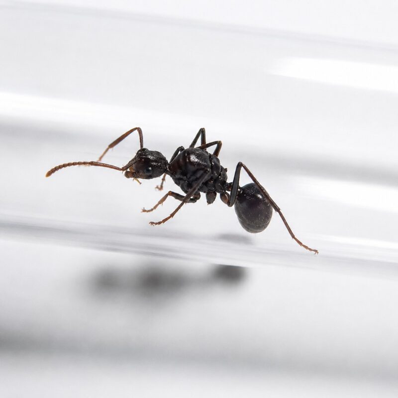 Polyrhachis arborea robotnica — błyszczące czarne lub złote ciało z kolcami tułowiowymi mrówka kolczasta z tropików Starego Świata, żywa kolonia w ANTonTOP