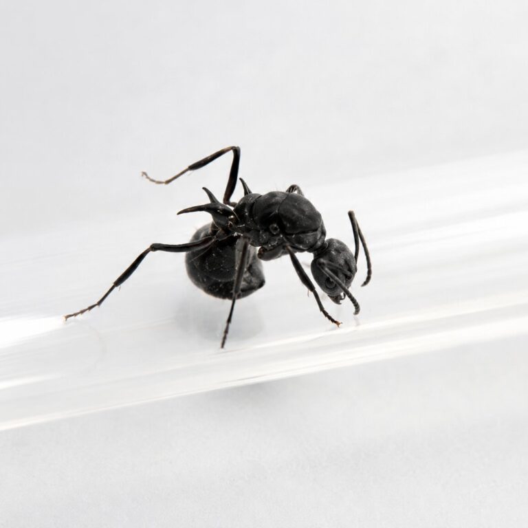 Polyrhachis calypso worker — shiny black or golden with thoracic spines spiny ant from the Old World tropics, live colony at ANTonTOP
