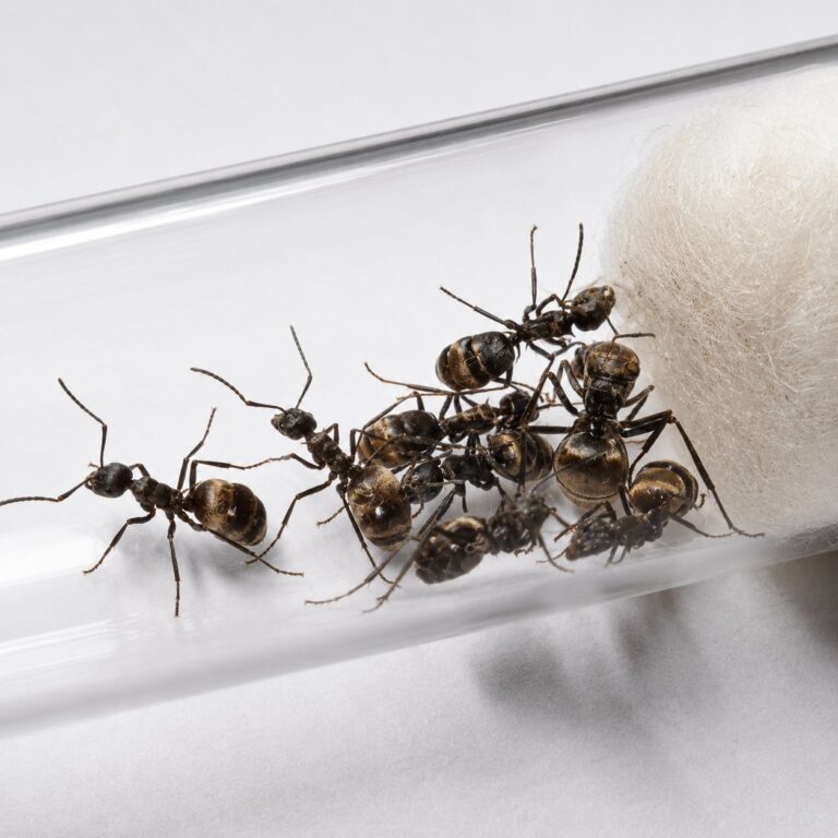 Polyrhachis dives reina con cría — colonia fundadora de hormiga espinosa tejedora de seda del Sudeste Asiático, hormigas vivas en venta