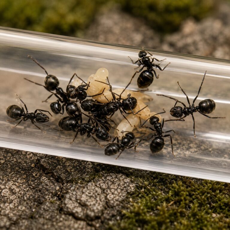 Polyrhachis halidayi worker — shiny black or golden with thoracic spines spiny ant from the Old World tropics, live colony at ANTonTOP