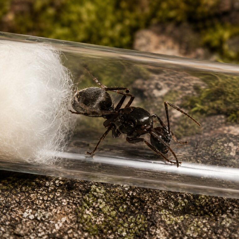 Polyrhachis latona worker — shiny black or golden with thoracic spines spiny ant from the Old World tropics, live colony at ANTonTOP