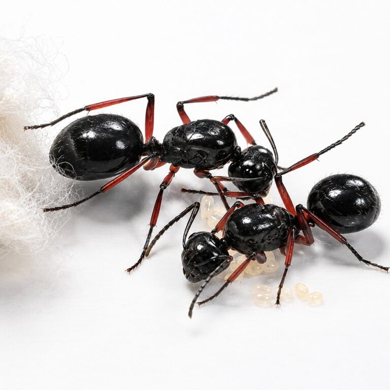 Polyrhachis rastellata worker — shiny black or golden with thoracic spines spiny ant from the Old World tropics, live colony at ANTonTOP