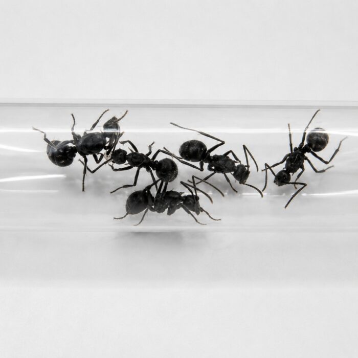 Polyrhachis risoxa worker — shiny black or golden with thoracic spines spiny ant from the Old World tropics, live colony at ANTonTOP