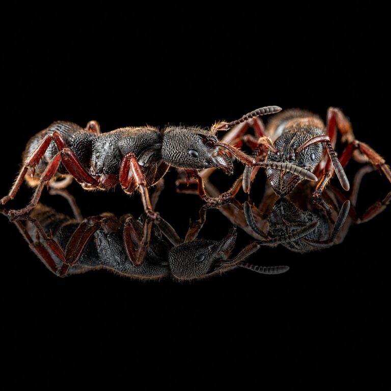 Pseudoponera rufipes worker — compact matt-black body ponerine hunter from the Neotropics, live colony at ANTonTOP