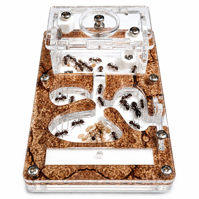Formicarium Start assembled clear acrylic nest with escapeproof lid
