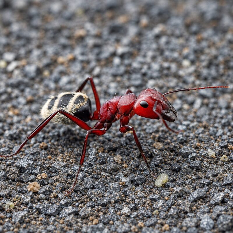 Camponotus detritus duża robotnica — pomarańczowoczarna z jasnym owłosieniem namibska wydmowa mrówka stolarka z pustyni Namib, żywa kolonia w ANTonTOP