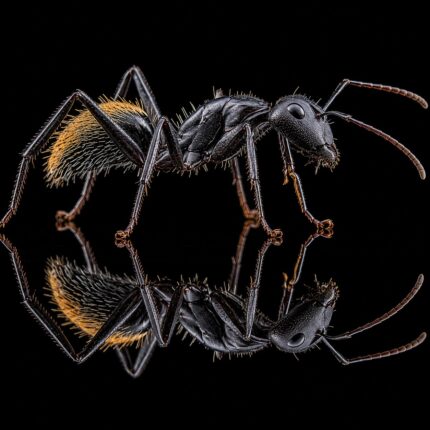 Camponotus fulvopilosus duża robotnica — czarna ze złocistym owłosieniem na gasterze mrówka stolarka balbyter z południowej Afryki, żywa kolonia w ANTonTOP