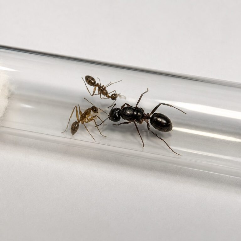 Camponotus mitis duża robotnica — krępy tułów i duże głowy mrówka stolarka występująca na całym świecie, żywa kolonia w ANTonTOP
