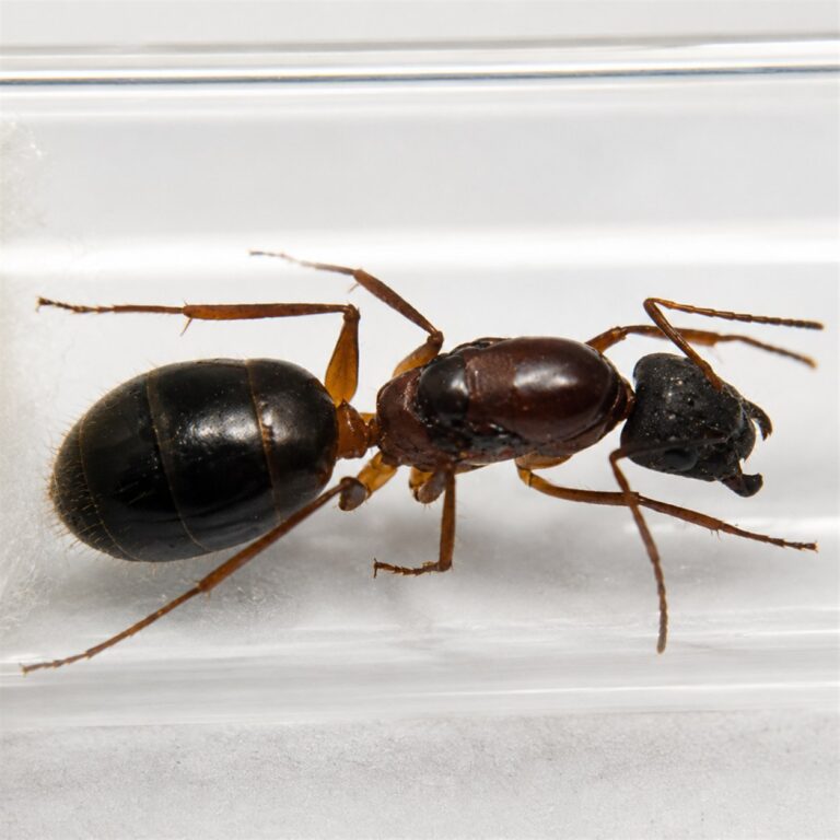 Camponotus pilicornis duża robotnica — krępy tułów i duże głowy mrówka stolarka występująca na całym świecie, żywa kolonia w ANTonTOP