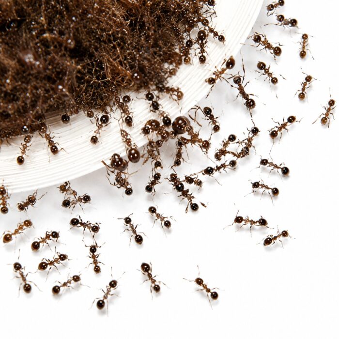 Carebara diversa soldier portrait — darkbrown workers and a giant amber queen, Asian marauder ant colony available at ANTonTOP