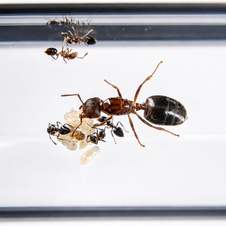 Crematogaster rogenhoferi colony view — acrobat ant starter colony ready to ship from ANTonTOP