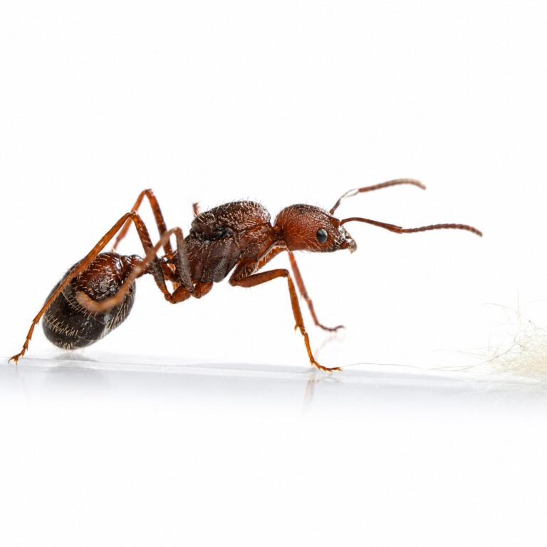 Novomessor albisetosus major worker — harvester ant from the American Southwest, live colony at ANTonTOP