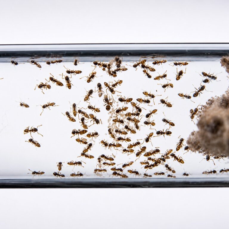 Tapinoma melanocephalum colony view — ghost ant starter colony ready to ship from ANTonTOP